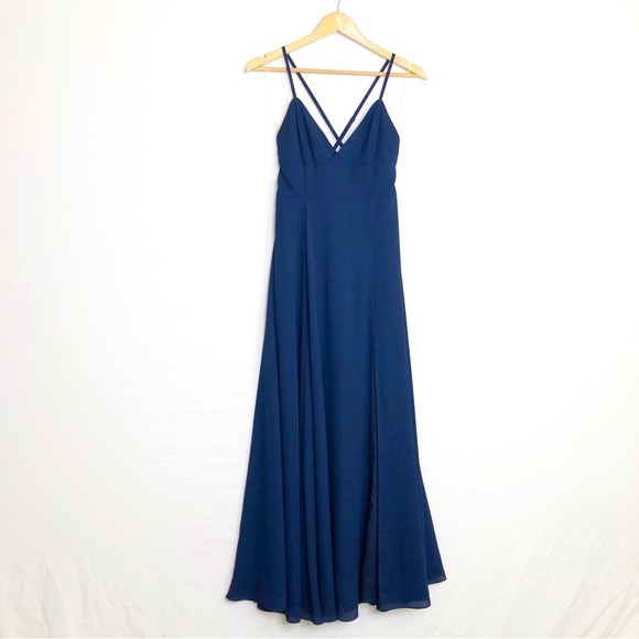 Fame and partners navy blue maxi dress - Picture 1 of 15